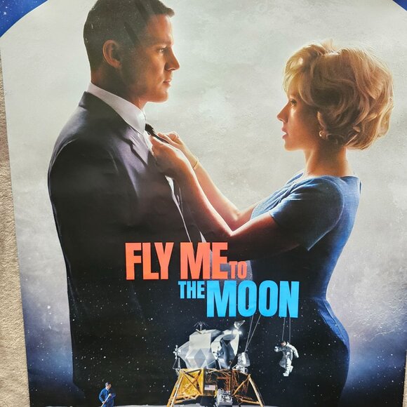 Fly Me To The Moon Movie Poster 27x40" Scarlett Johansson Channing Tatum - Picture 3 of 8